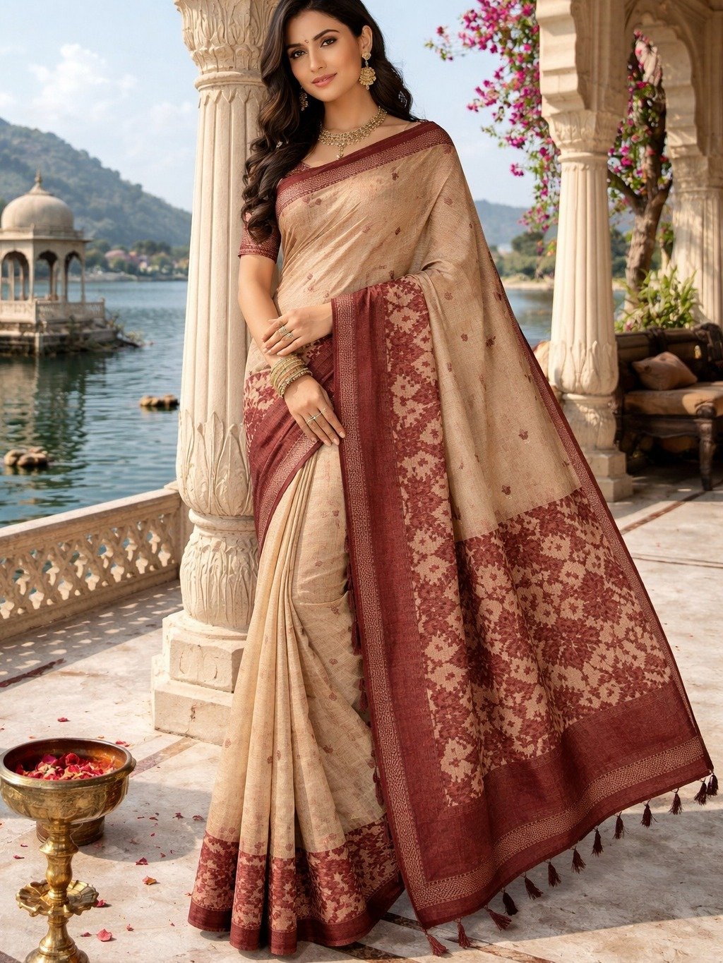  Kanjivaram-style silk blend saree
