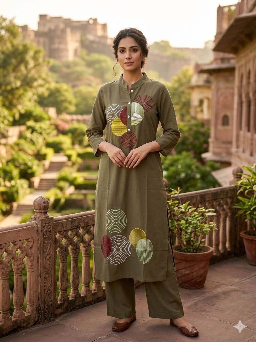 two-piece kurta and pant set