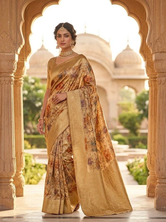 Gold Tissue Silk saree