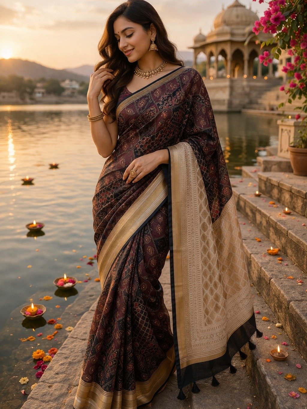 Kanjivaram-style silk 