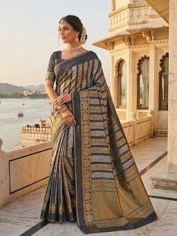 Digital Printed Art Silk Saree