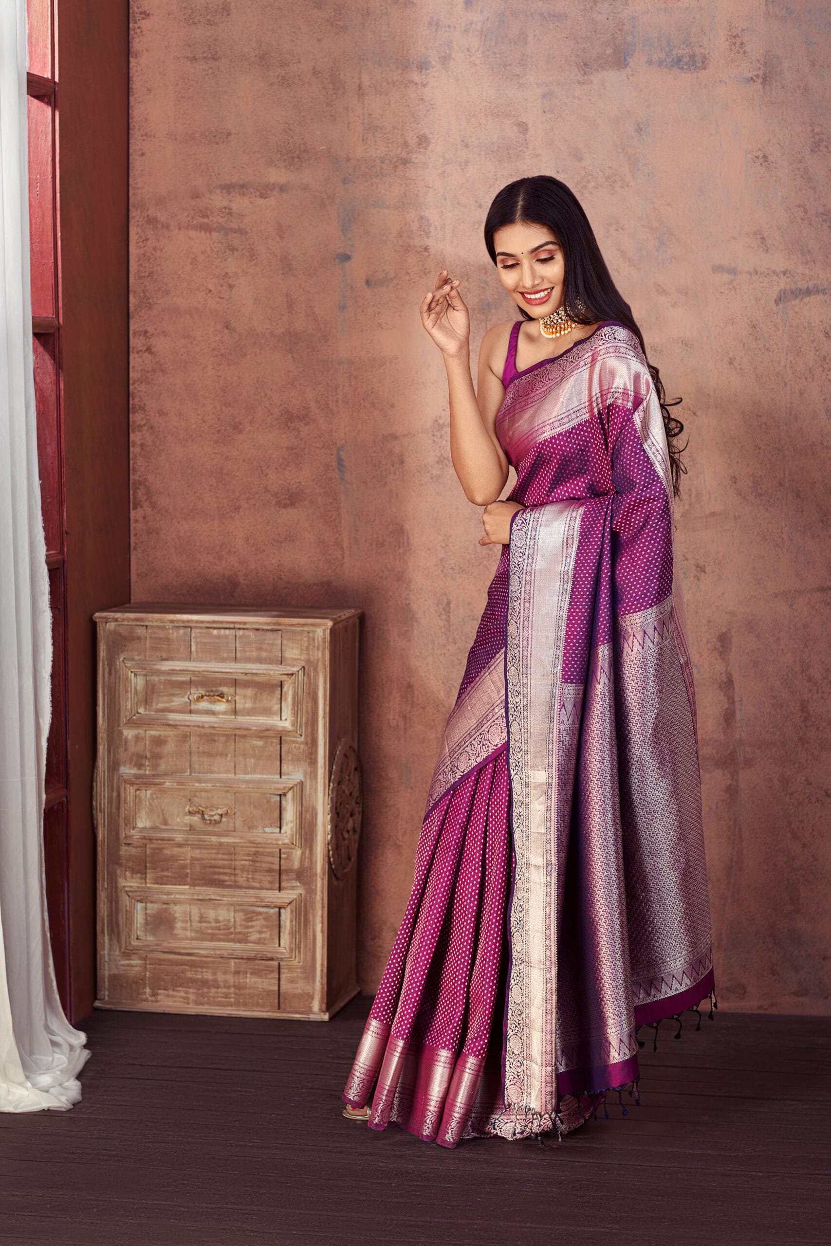 Purple Pattu Silk Saree
