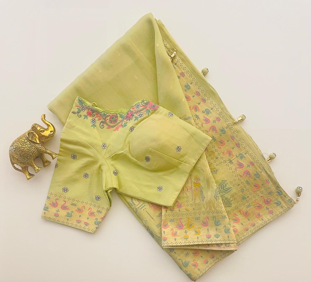 LEMON YELLOW WITH STITCH BLOUSE
