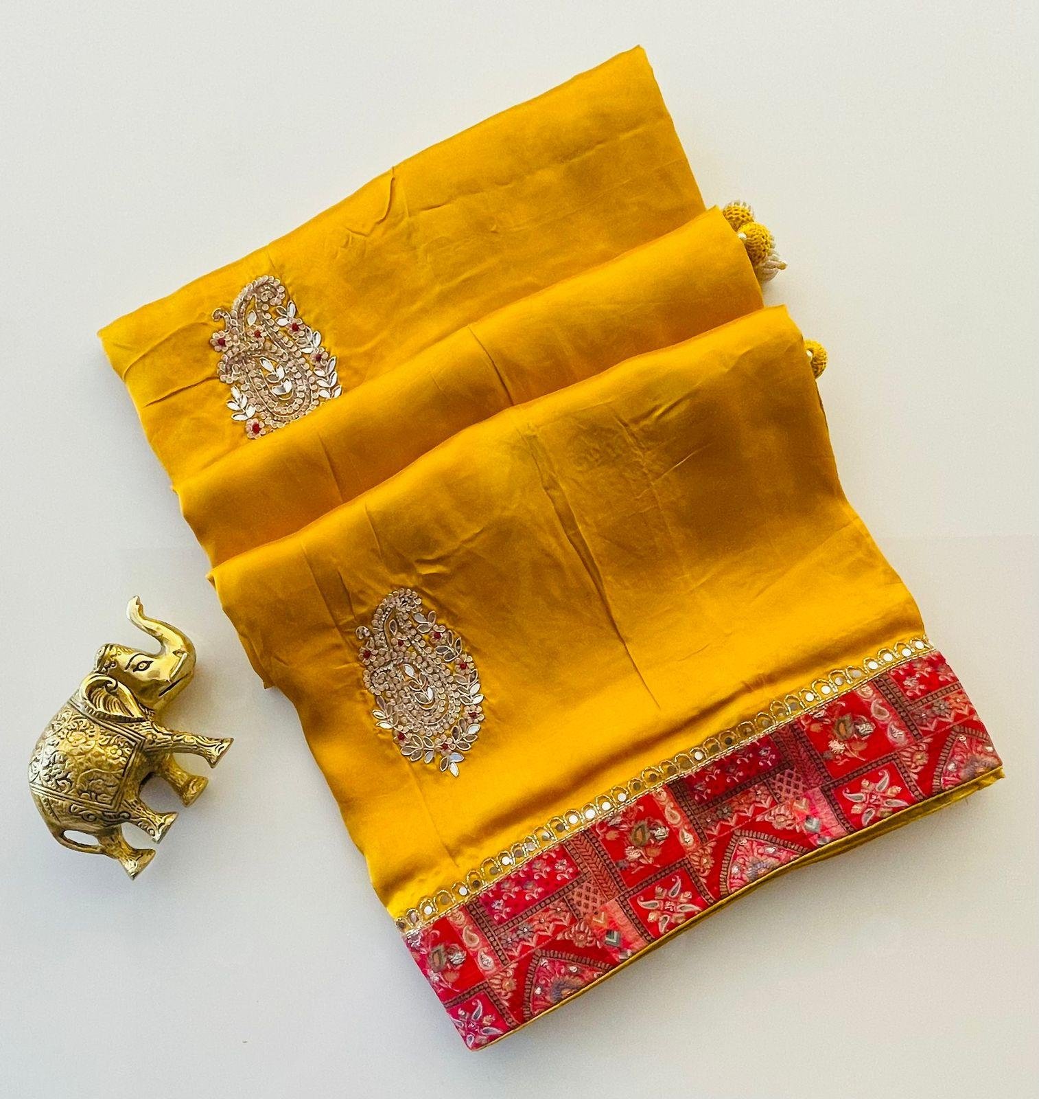 YELLOW WITH RED BORDER