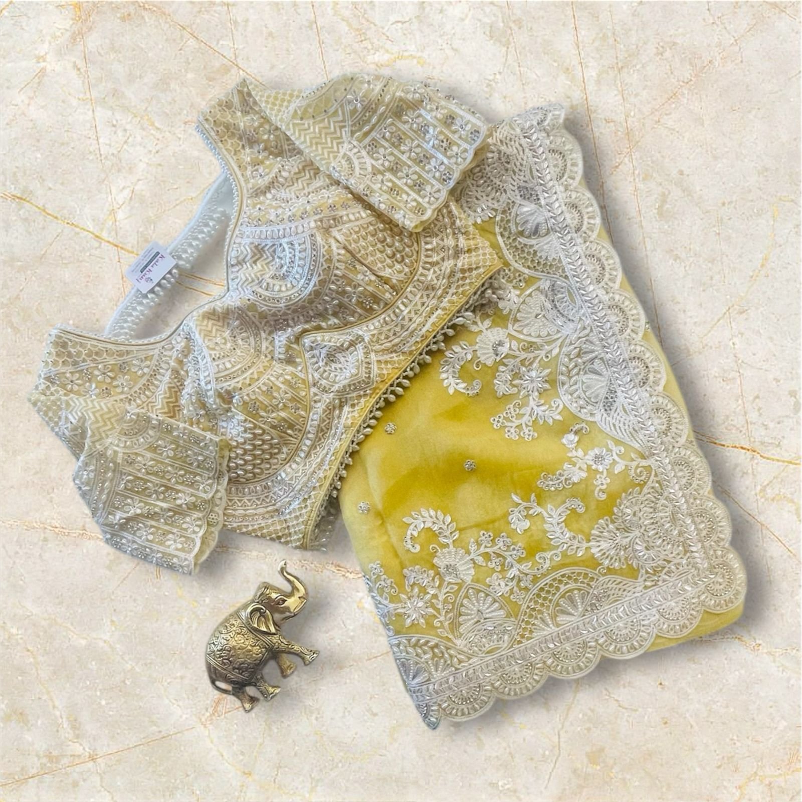 PARTY WEAR GLASS TISSUE SAREE