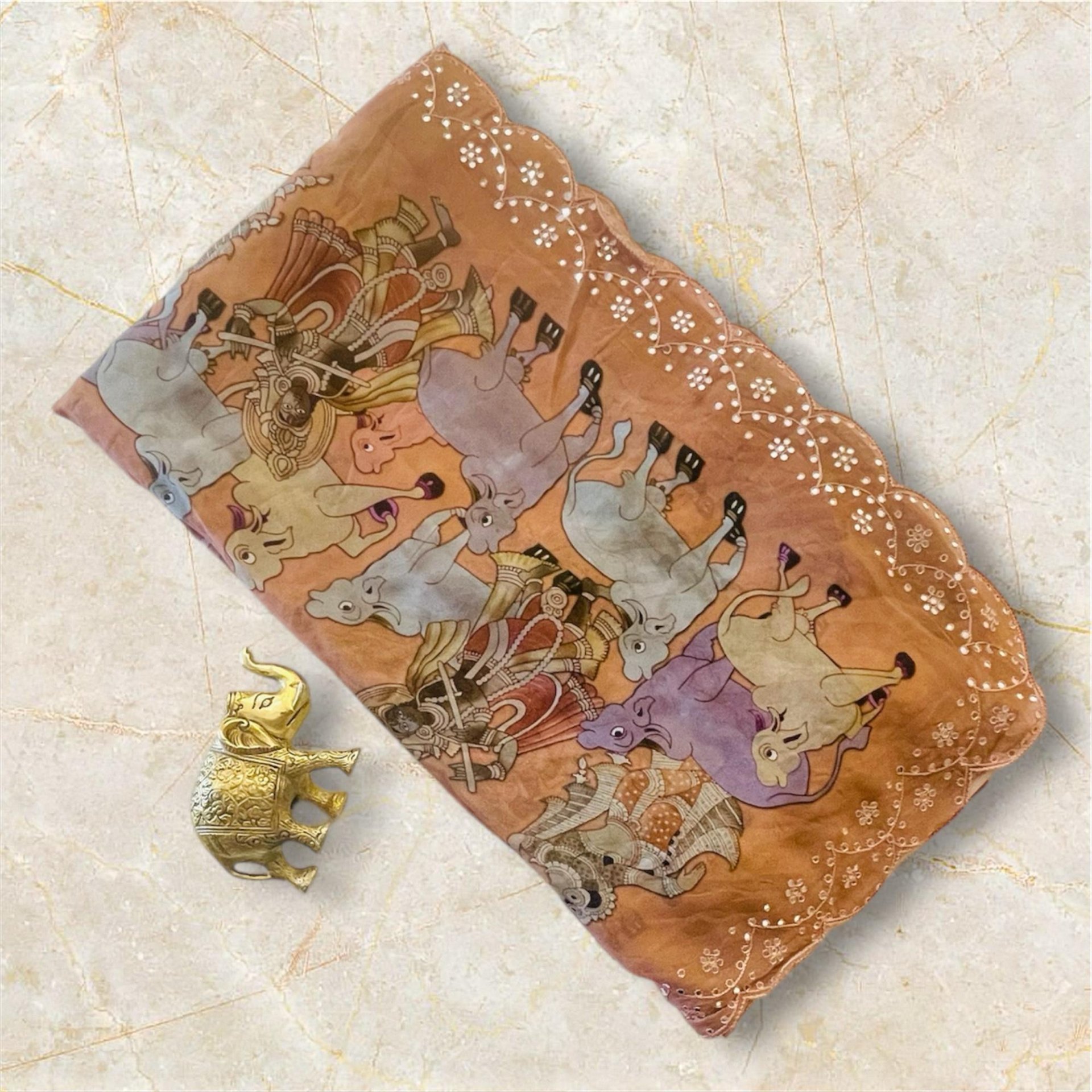 KALAMKARI PRINTED SAREE