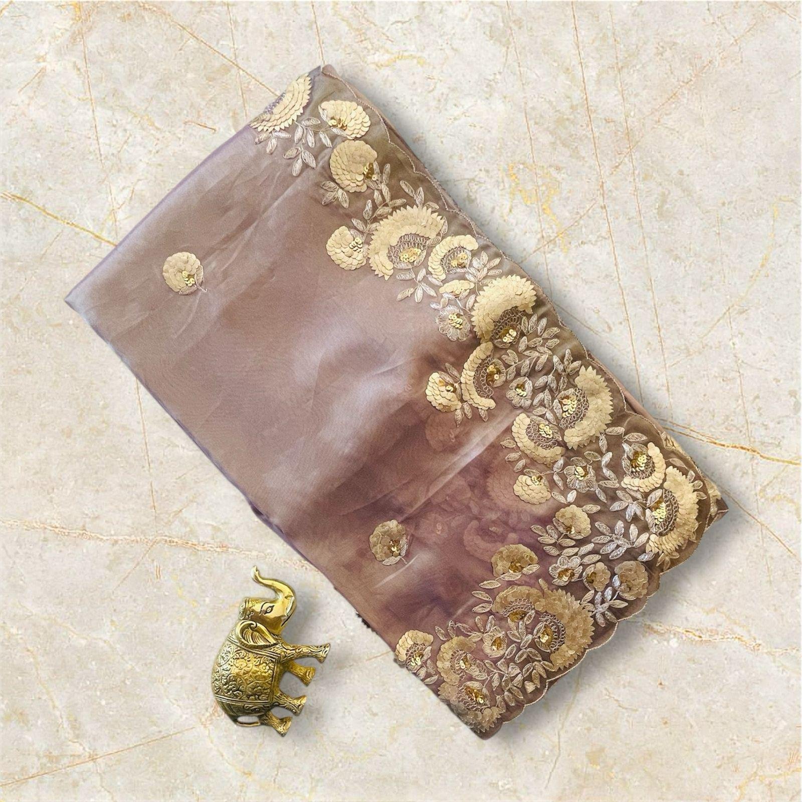 ORGANZA TISSUE SAREE