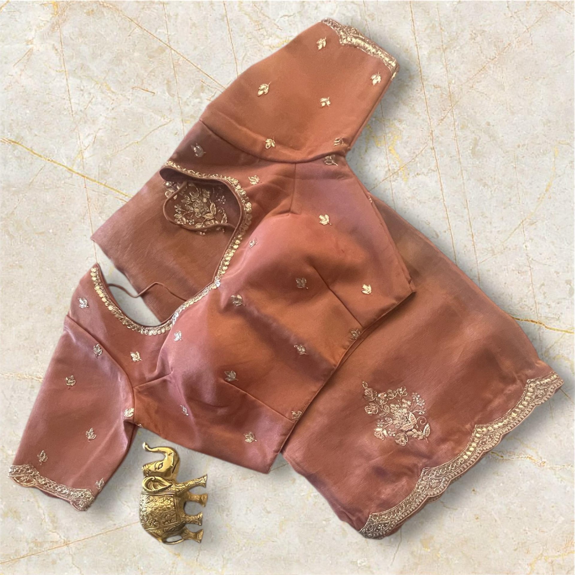 TISSUE SAREE WITH READYMADE BLOUSE