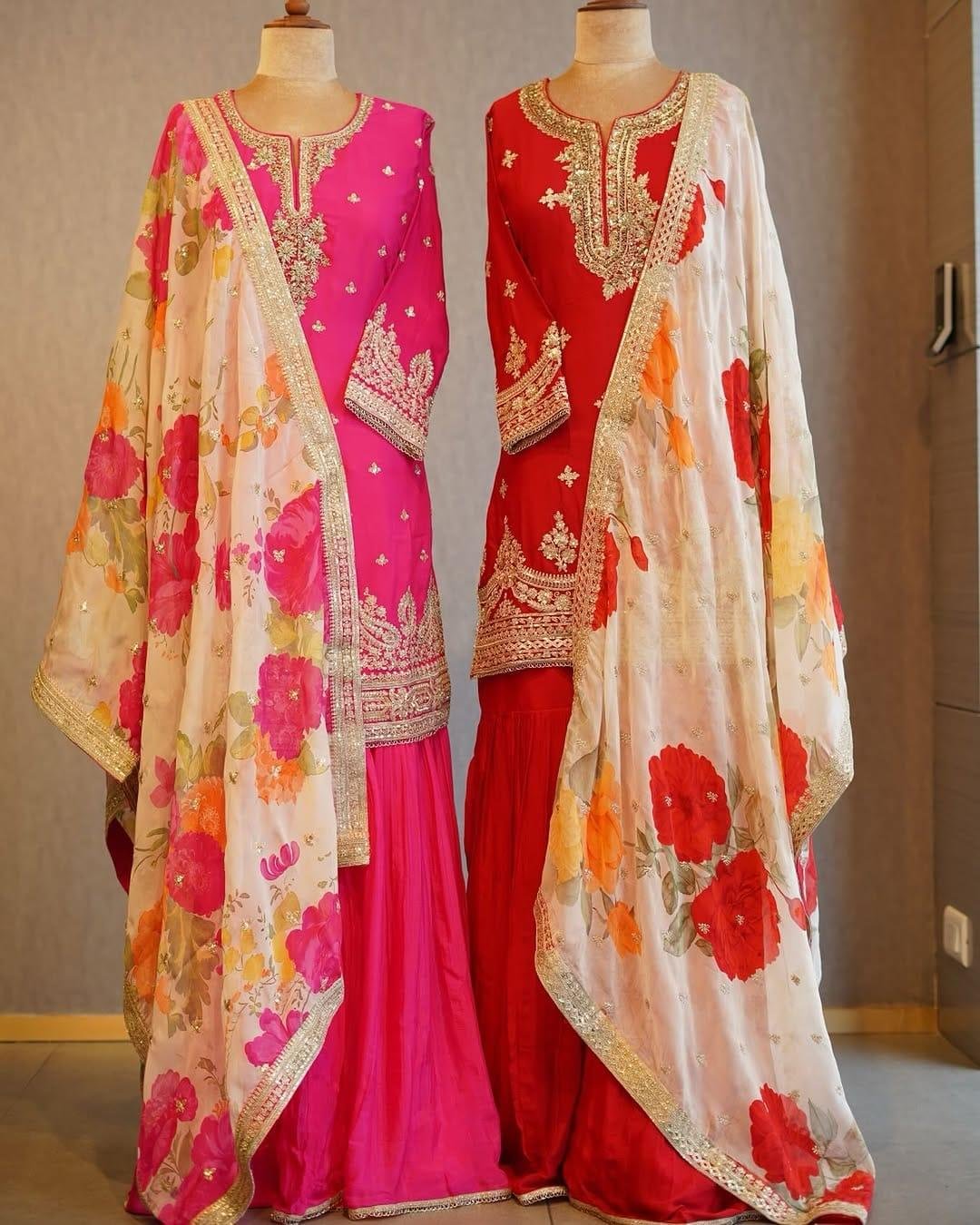 GARARA SUIT WITH PRINTED DUPATTA