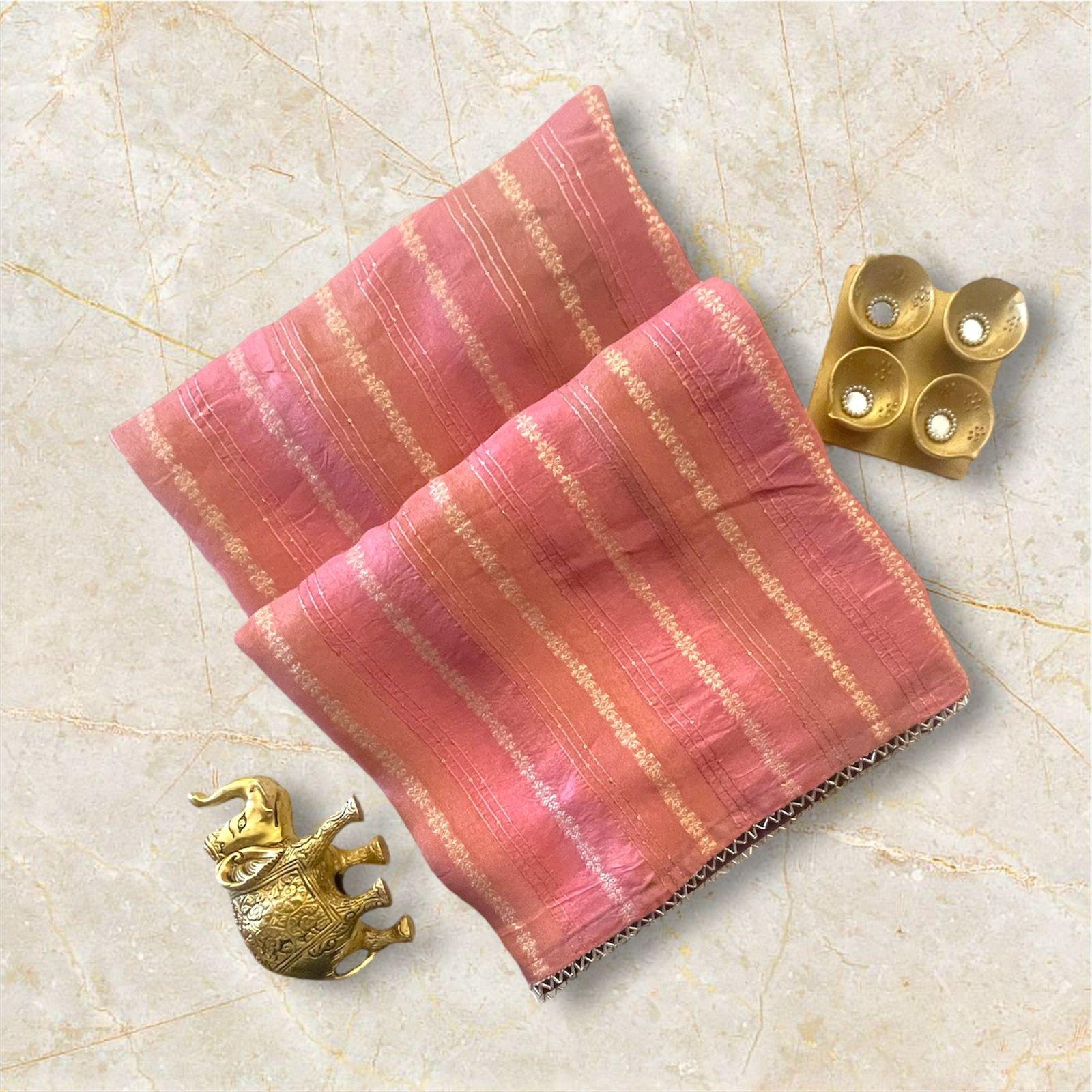 PEACH MUNGA SILK SAREE