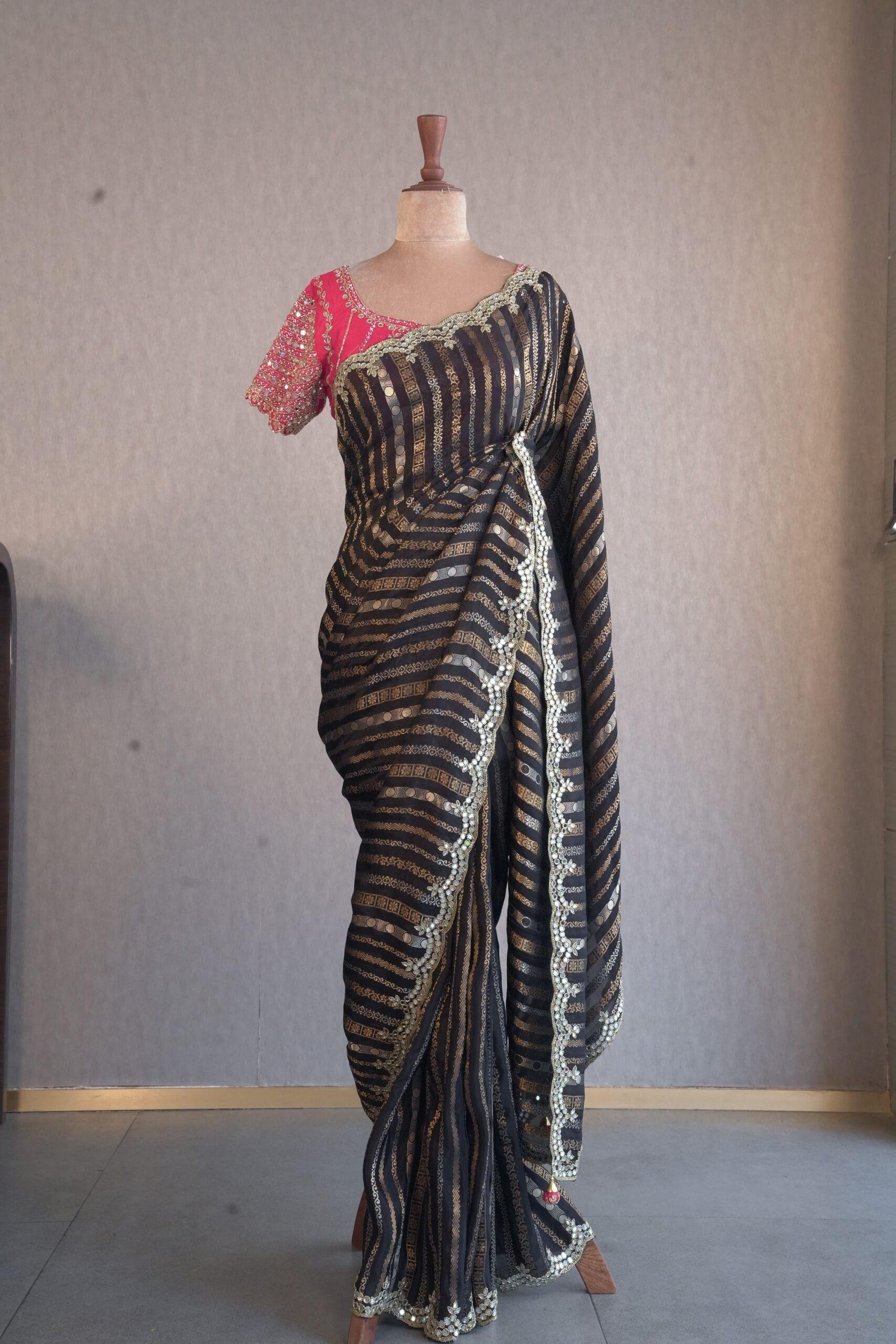 BANARASI PARTY WEAR EMDERODARY SAREE