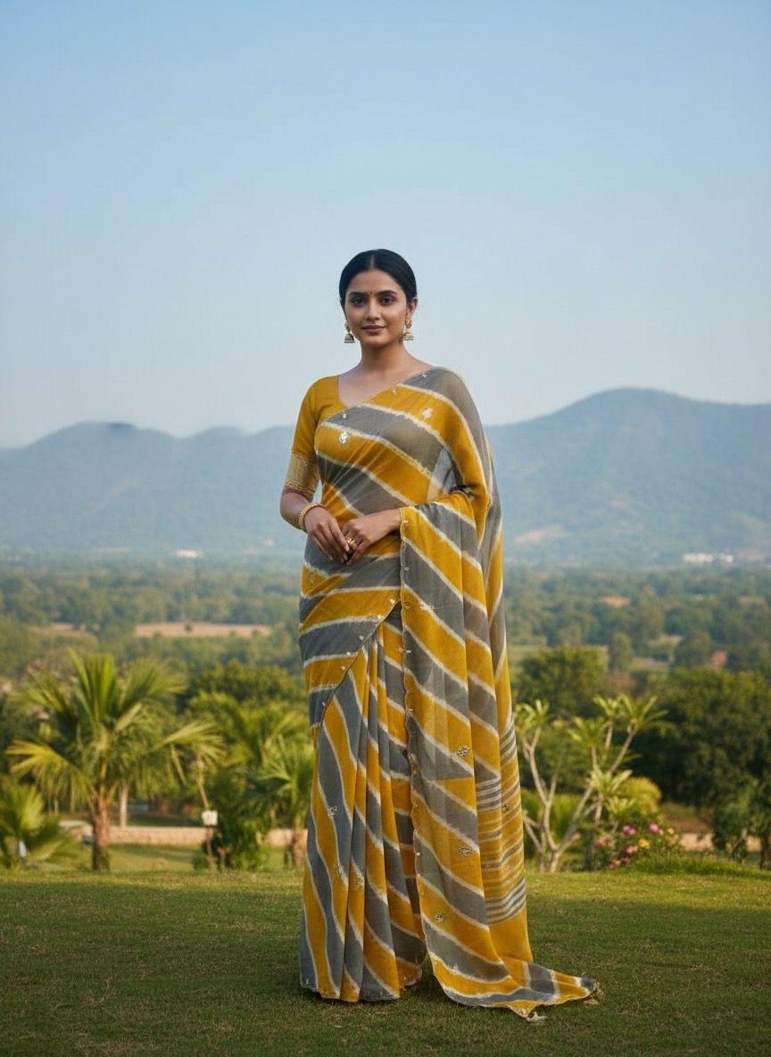 LAHRIYA DOUBLE SHADE SAREE