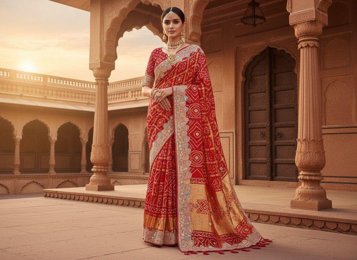 PURE BANDANI SAREE