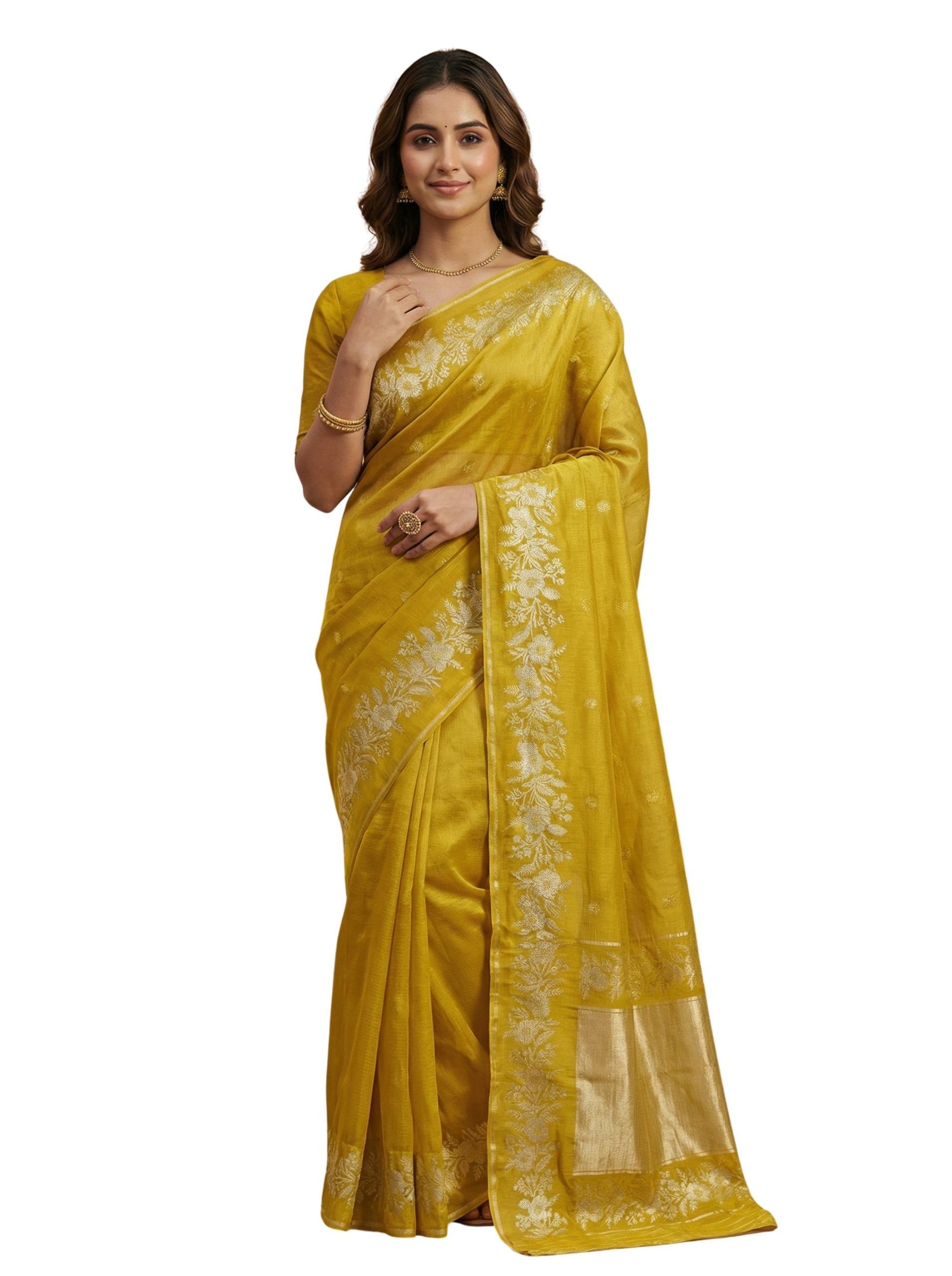 PURE MYSORE KOTA YELLOW SAREE