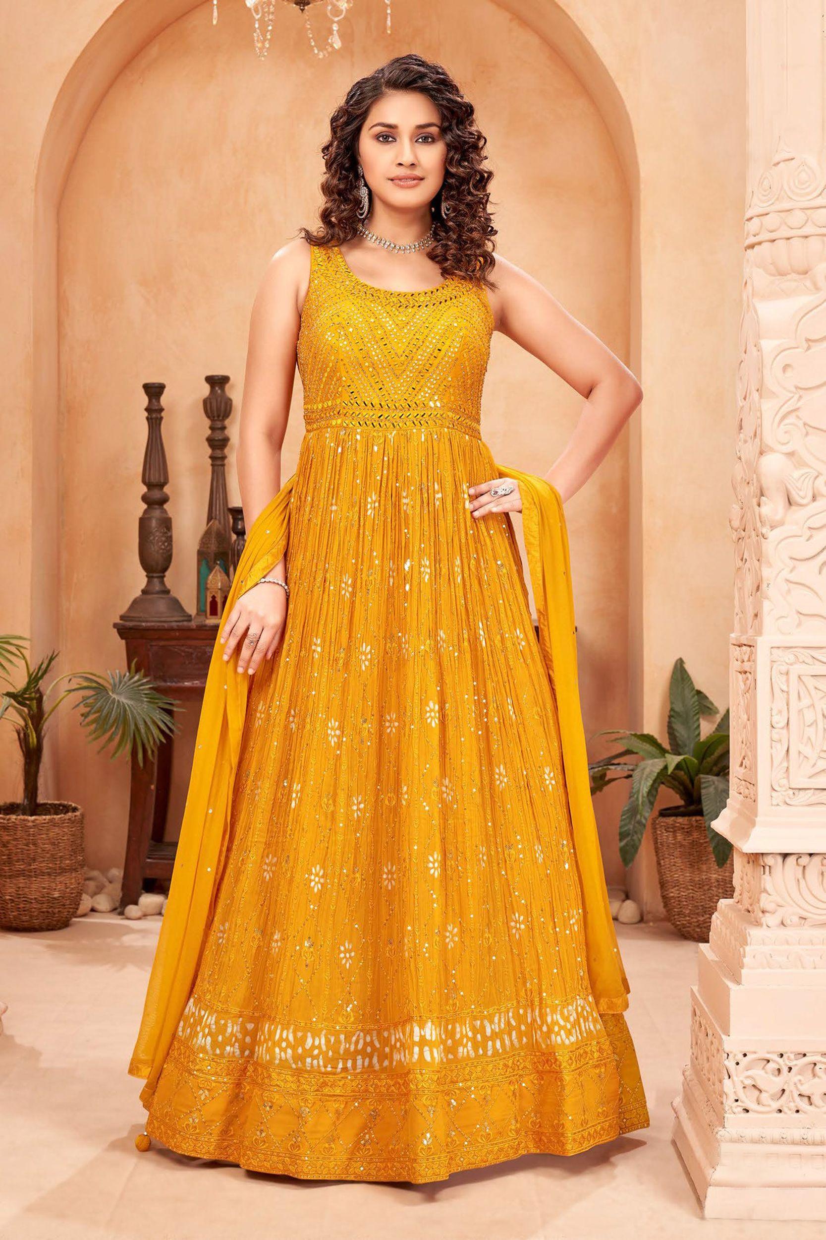 Laddu Gopal Mustard Color Dress