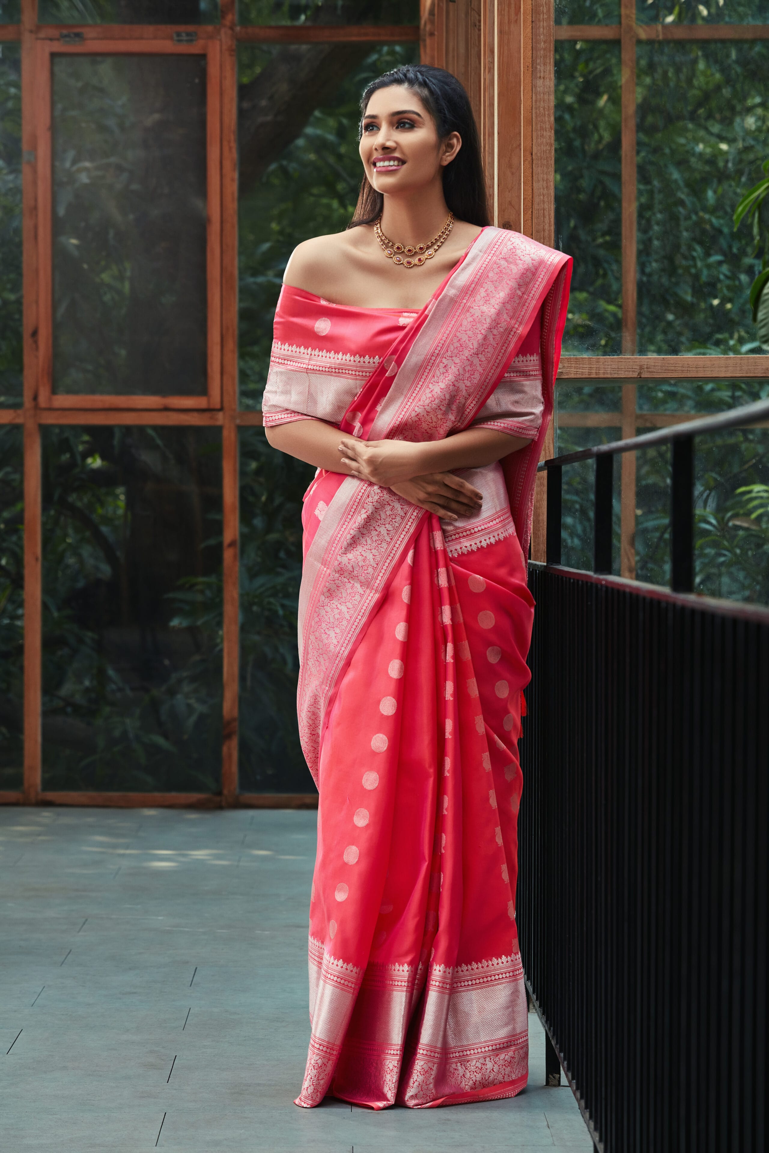 Silk Pink Saree