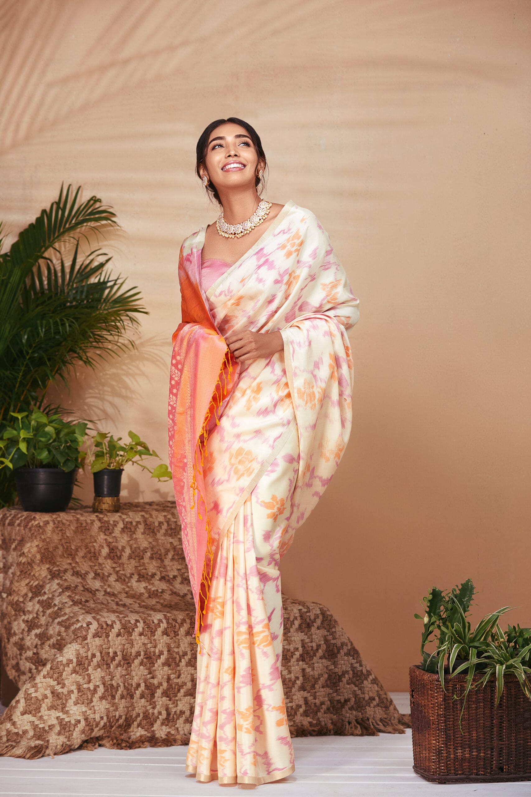 Fanciful Banarasi Pure Soft Silk Orange Saree Fashion – TheDesignerSaree