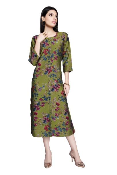 Floral Print Multi-colored Kurtis for Women at Best Price Online